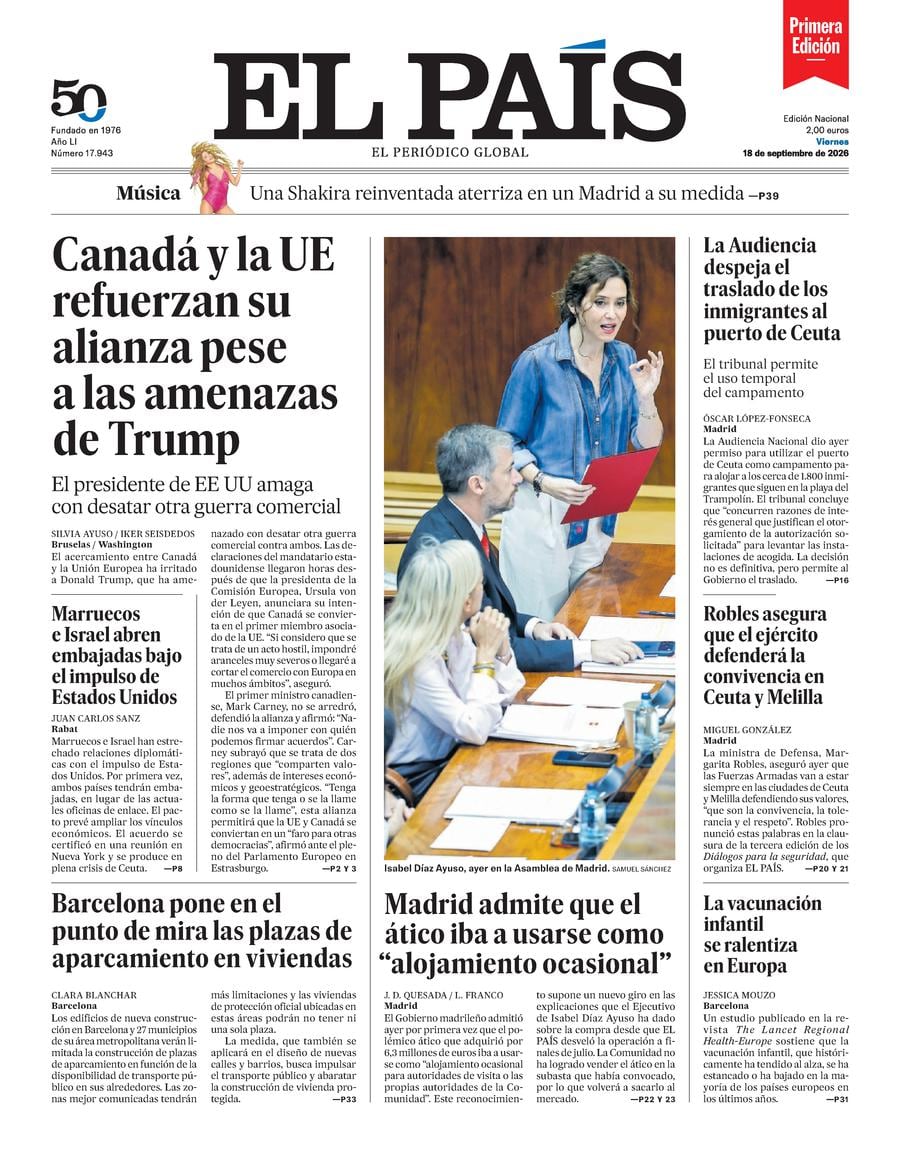 Portada de El País